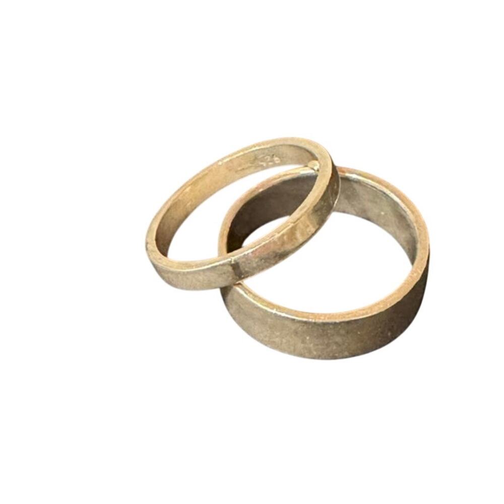 Sterling Silver 925 Simple Bands Size 8.5/9